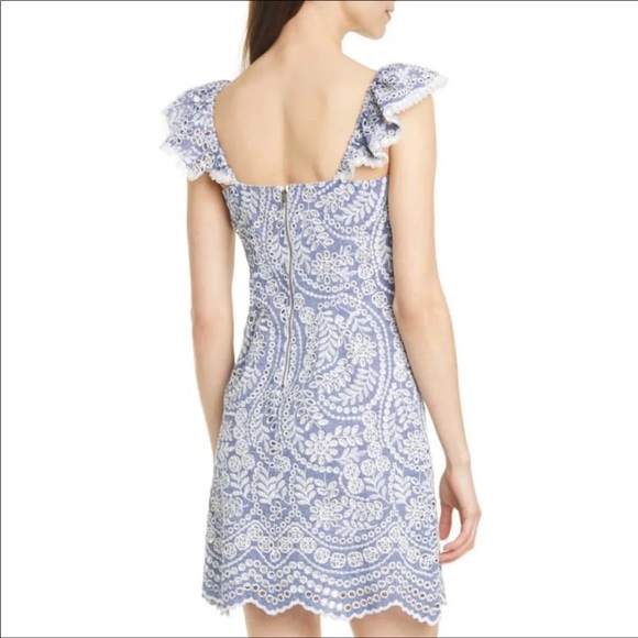Alice + Olivia eyelet chambray dress 10 NWT new - Picture 2 of 13